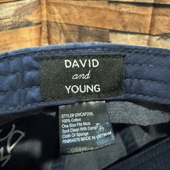 Dog Mom Hat Baseball Cap David & Young Women's Blue Embroidered Paw Print - Picture 7 of 7